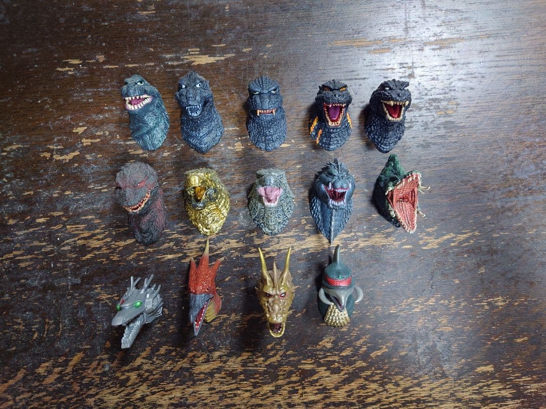 ゴジラ一番くじ　モンスターヘッドマグネット 14体セット 一番くじ ゴジラ 大怪獣列伝G G賞 モンスターヘッドマグネット 6種
