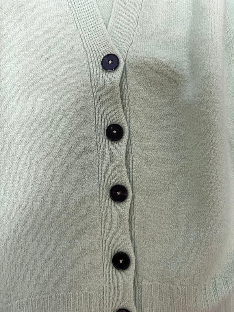 JIL SANDER ミントグリーン Vネック カーディガン - メルカリ