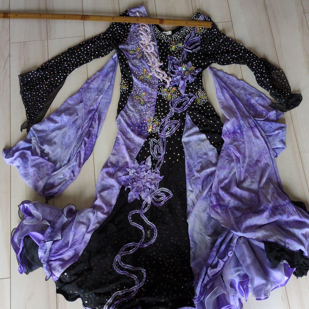 社交ダンスドレス 紫/黒