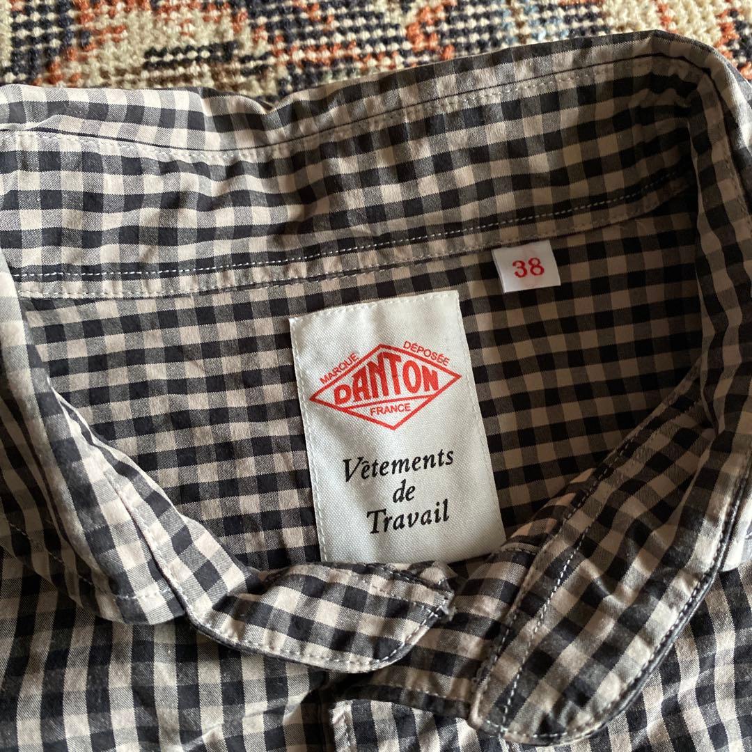 ダントン DANTON チェック柄 プルオーバー長袖シャツ 38 - メルカリ