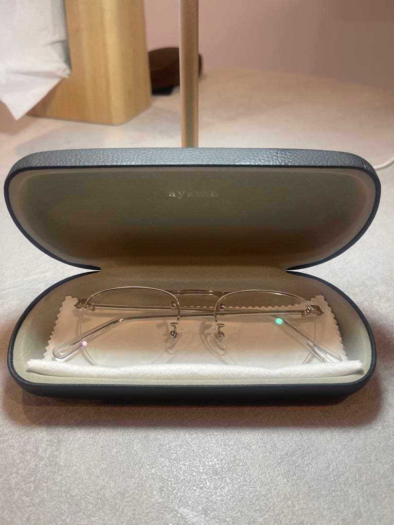 ayame シルバー フレーム メガネ ケース付き　完売商品