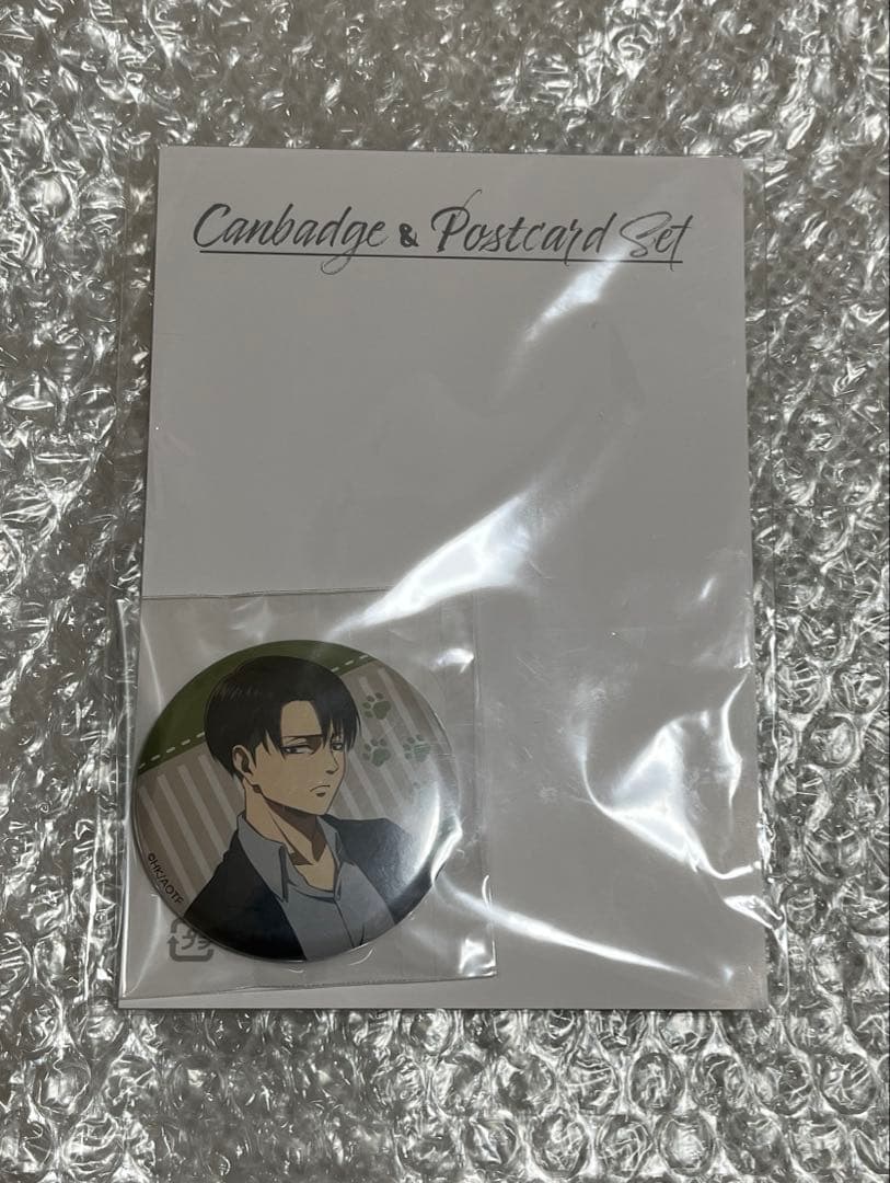 進撃の巨人 くじメイトvol.4 ポストカード缶バッジセット リヴァイ