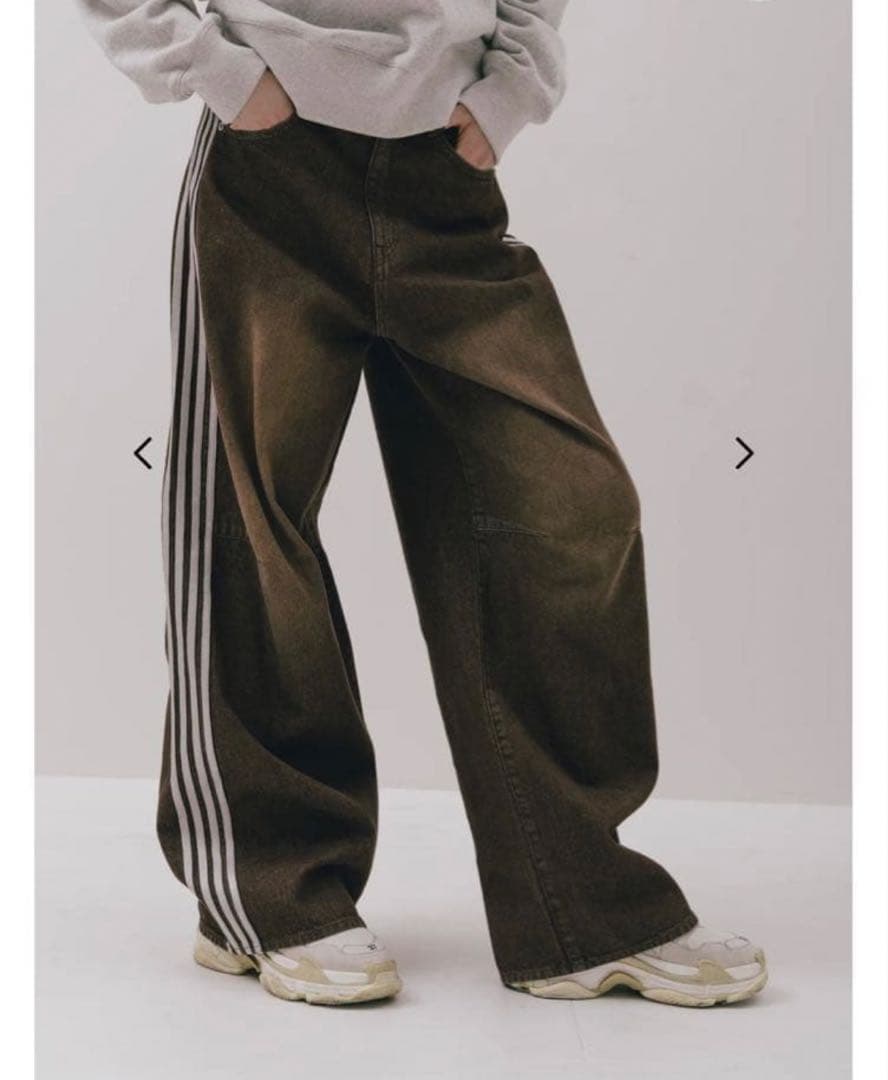 パンツ thetoe emirates track denim pants brown