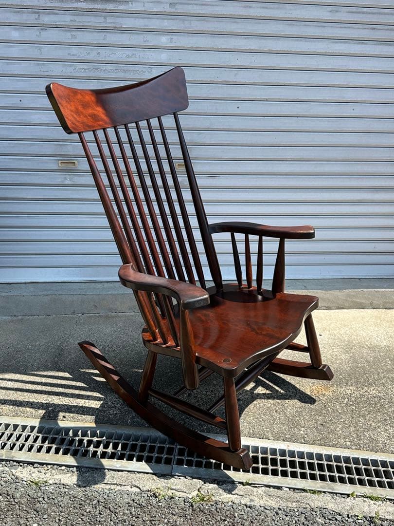 松本民芸家具　Ｊ型ロッキングチェア　肘掛け椅子　イス　定価242,000円