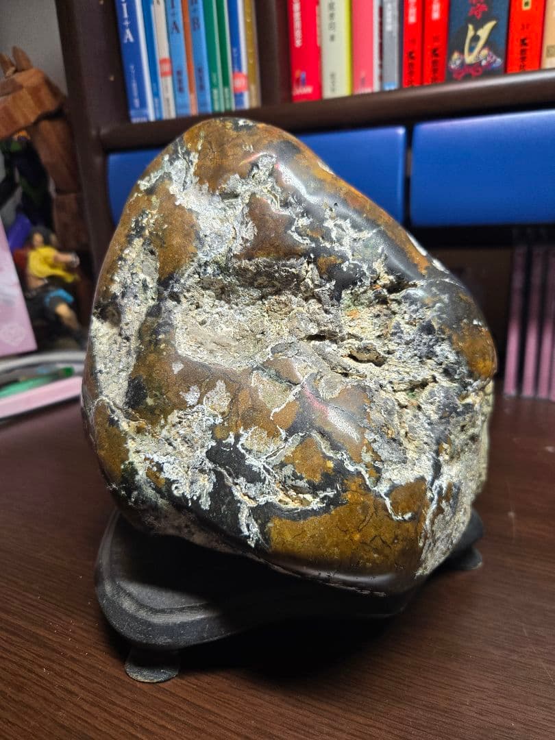 天然石 木製台座付き
