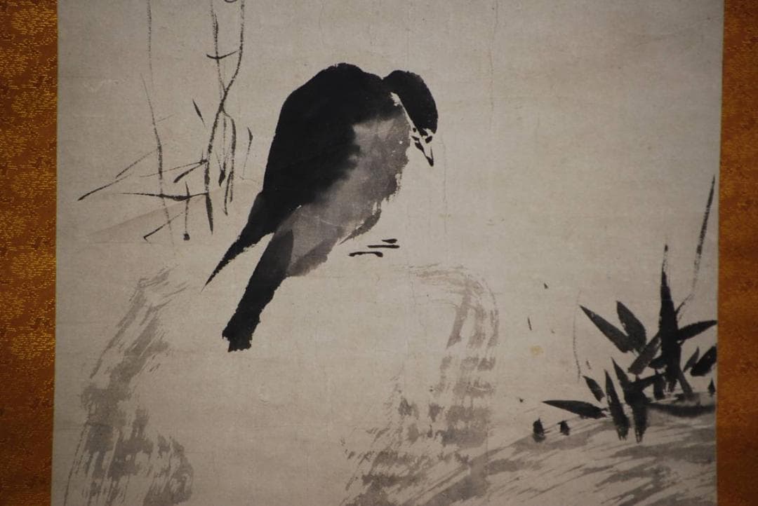 模写/狩野安信/叭可鳥図/布袋屋掛軸HD-223 模写/雪舟等楊/叭々鳥図/小禽/花鳥/漆箱付/布袋屋掛軸HI-487 - メルカリ