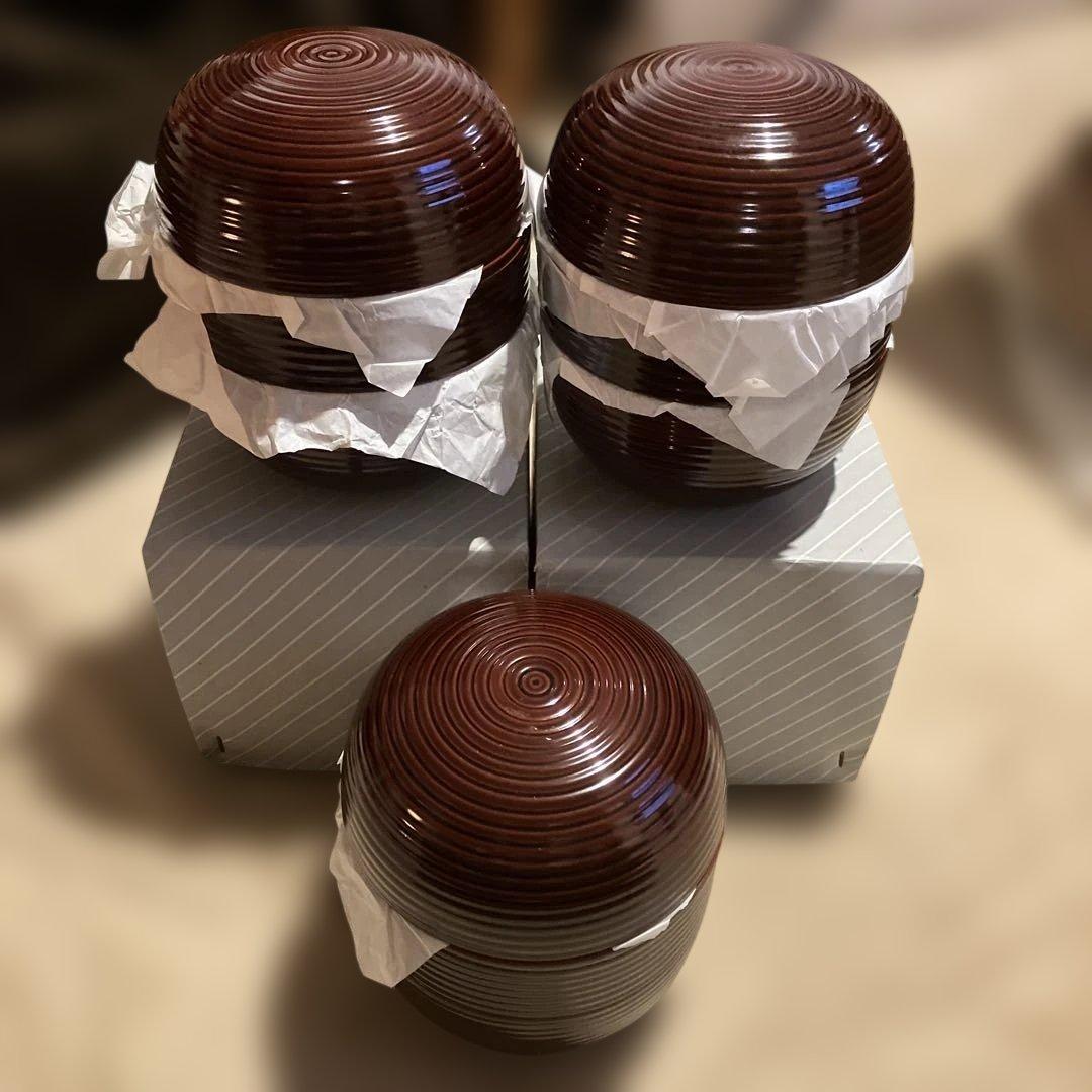 信玄弁当　留塗　懐石道具　三段弁当　3客