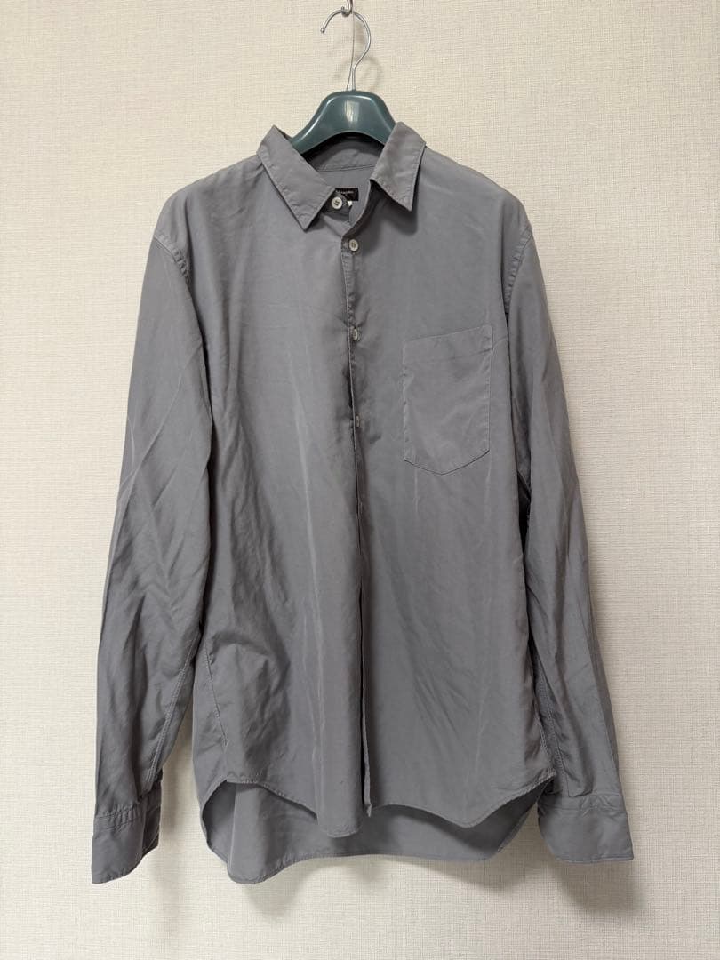 コムデギャルソンオムプリュス グレー エステル 長袖シャツ S