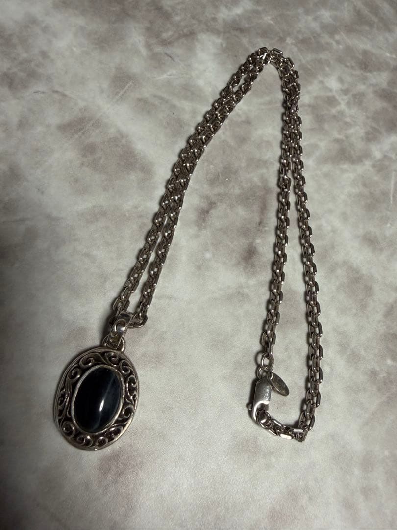 SAAD ネックレス シルバー 925 ブラック