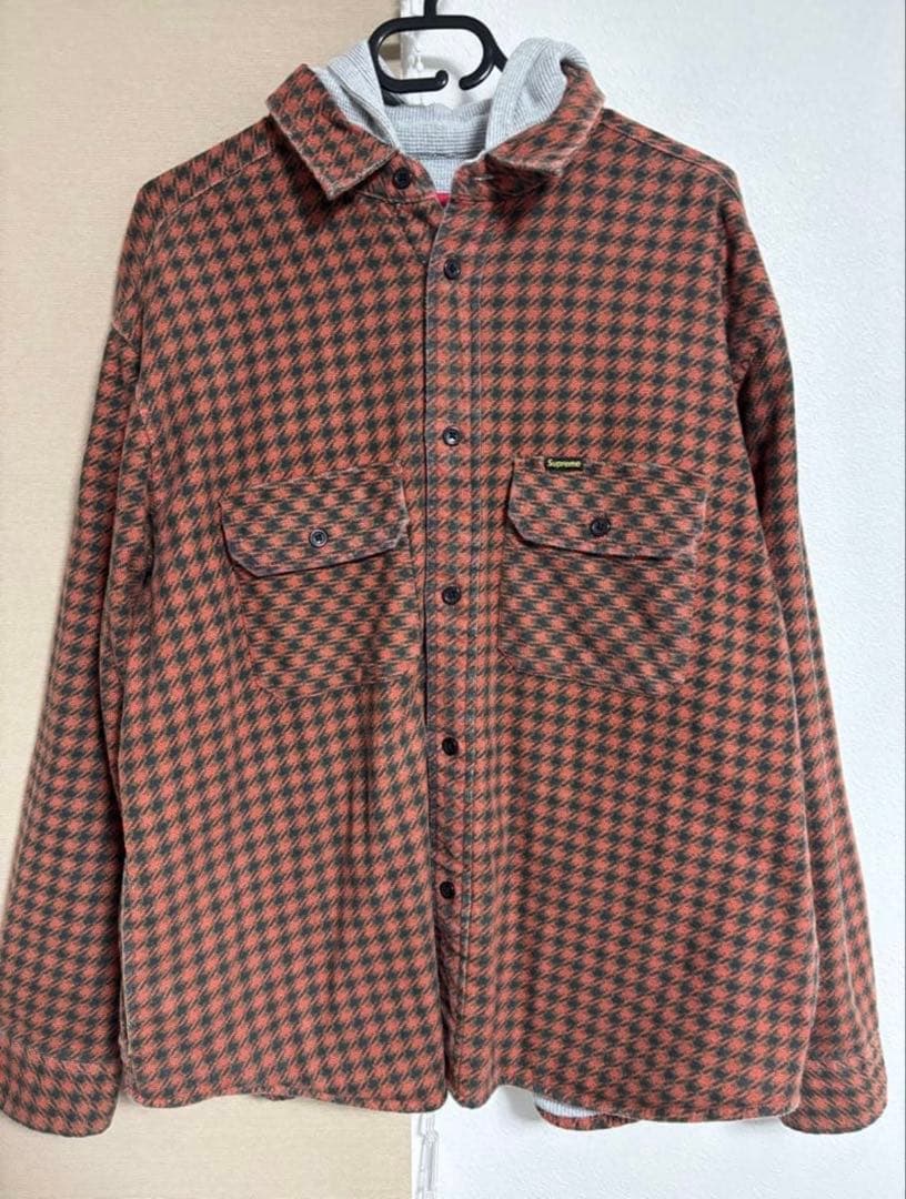Supreme Flannel Hooded Shirt Sサイズ