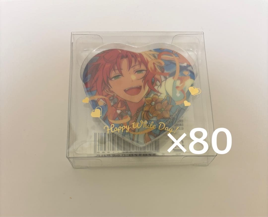 あんスタ　月永レオ ホワイトデー　ハート缶バッジ