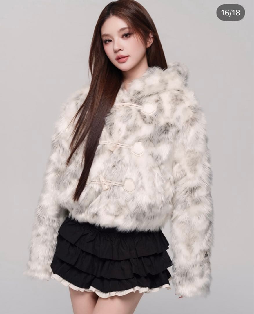 ジャケット・アウター ANDWANG Petit Fur Duffle Coat