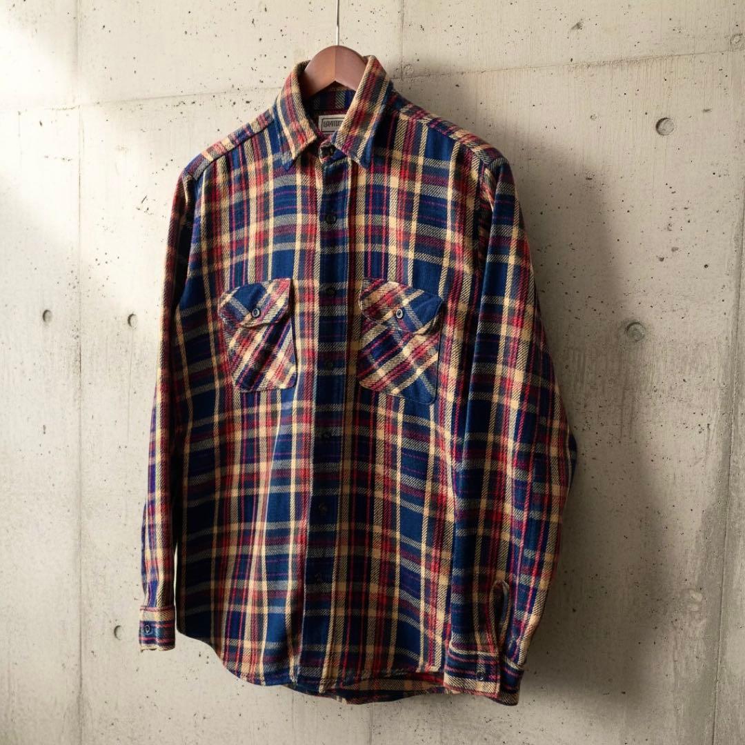 70–80s USA製 Five Brother ヘビーネルシャツ M