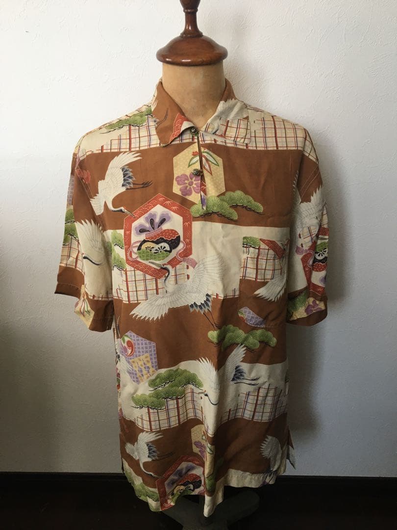 ヴィンテージ オリジナル和柄　アロハシャツ ハワイアンシャツ