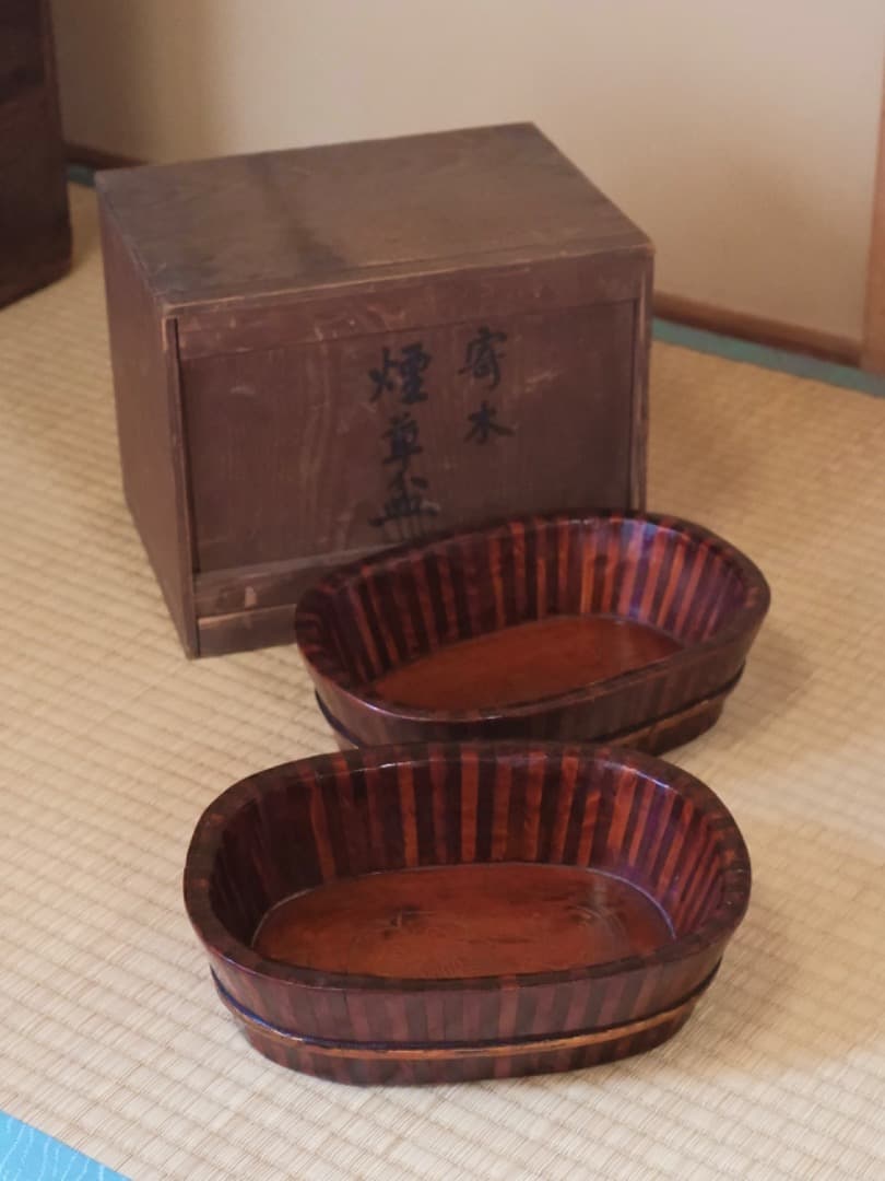 永辰祥造　唐木　寄木煙草盆　漆工芸　箱付　煙道具　茶道具Q2330 永辰祥造 唐木 寄木煙草盆 漆工芸 箱付 煙道具 茶道具Q2330 - メルカリ