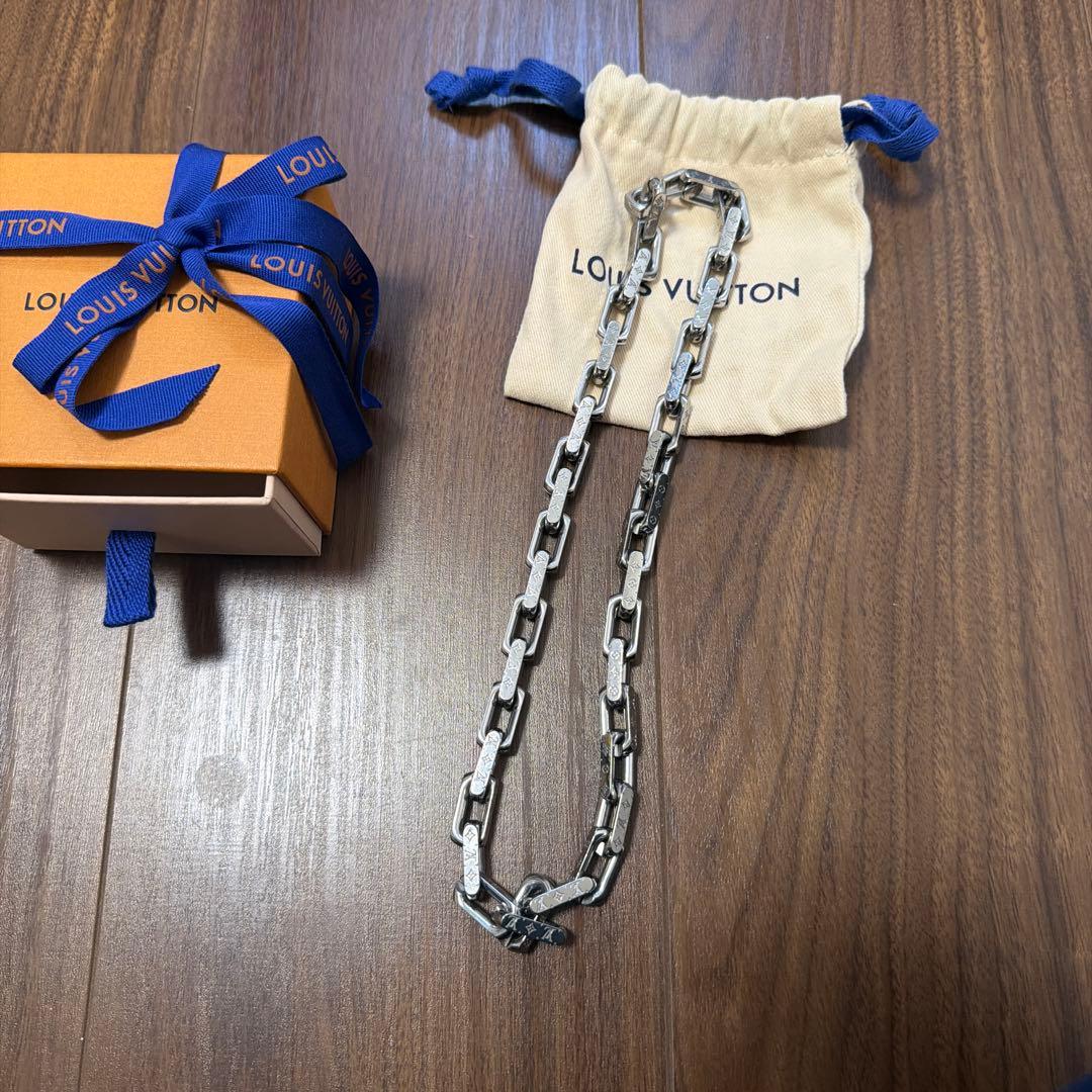 LOUIS VUITTON ネックレス コリエ チェーン スクエア モノグラム