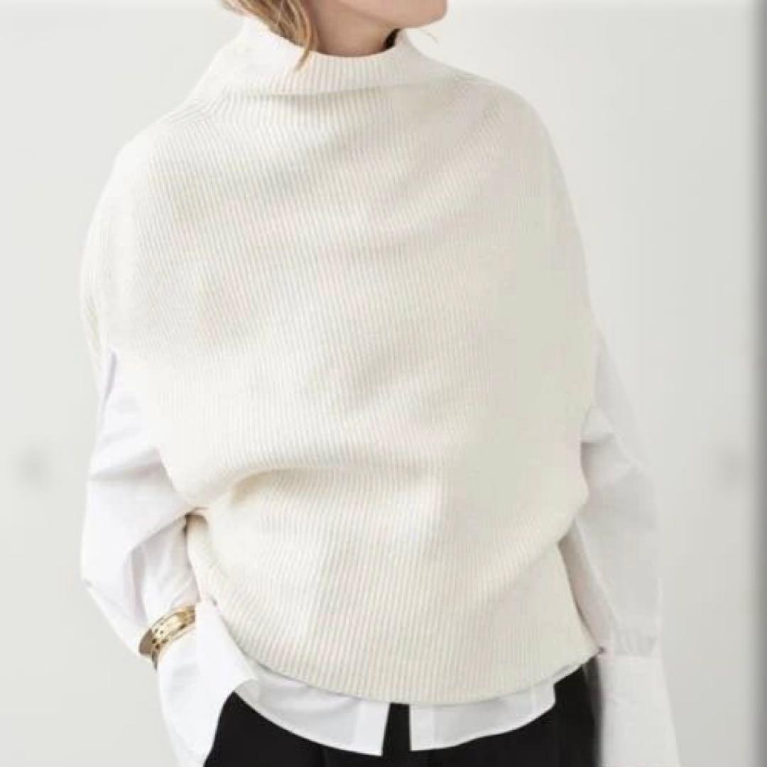【Deuxieme Classe】 LEWES アゼ PONCHO ホワイト