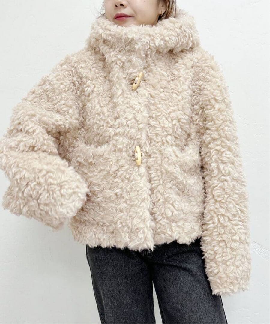 【U by SPICK&SPAN】フード付きボアダッフルコート