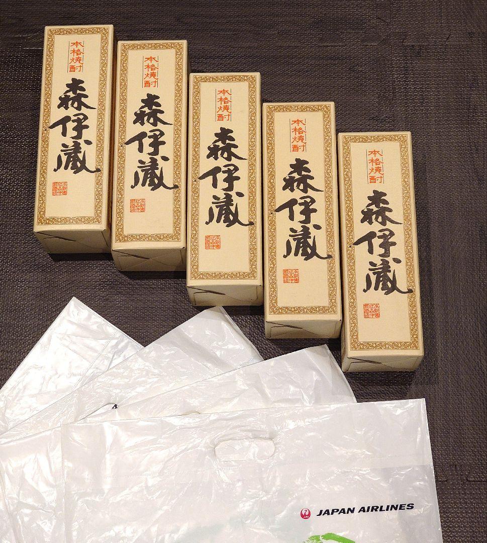 森伊蔵 (720ml) 新品綺麗品5本 2025.05 JAL機内販売購入