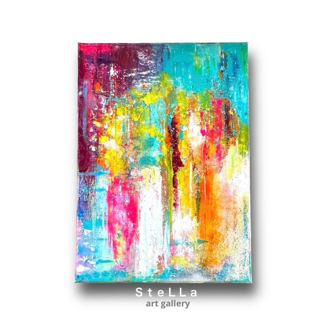 モダンアート　北欧アート　現代アート　マルチカラー　壁掛け　インテリア　絵画　絵