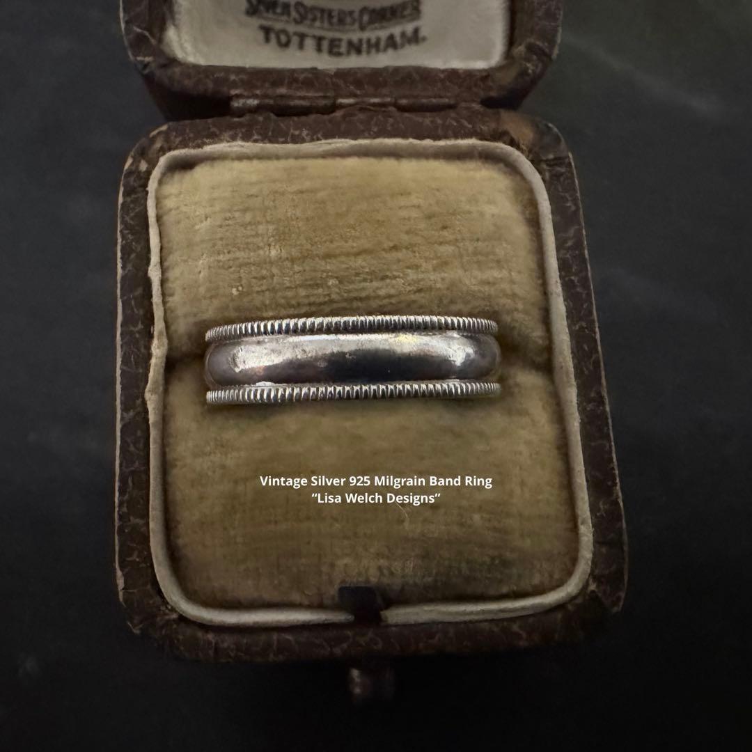 希少 ヴィンテージ リング シルバー 925 アンティーク バンド アメリカ