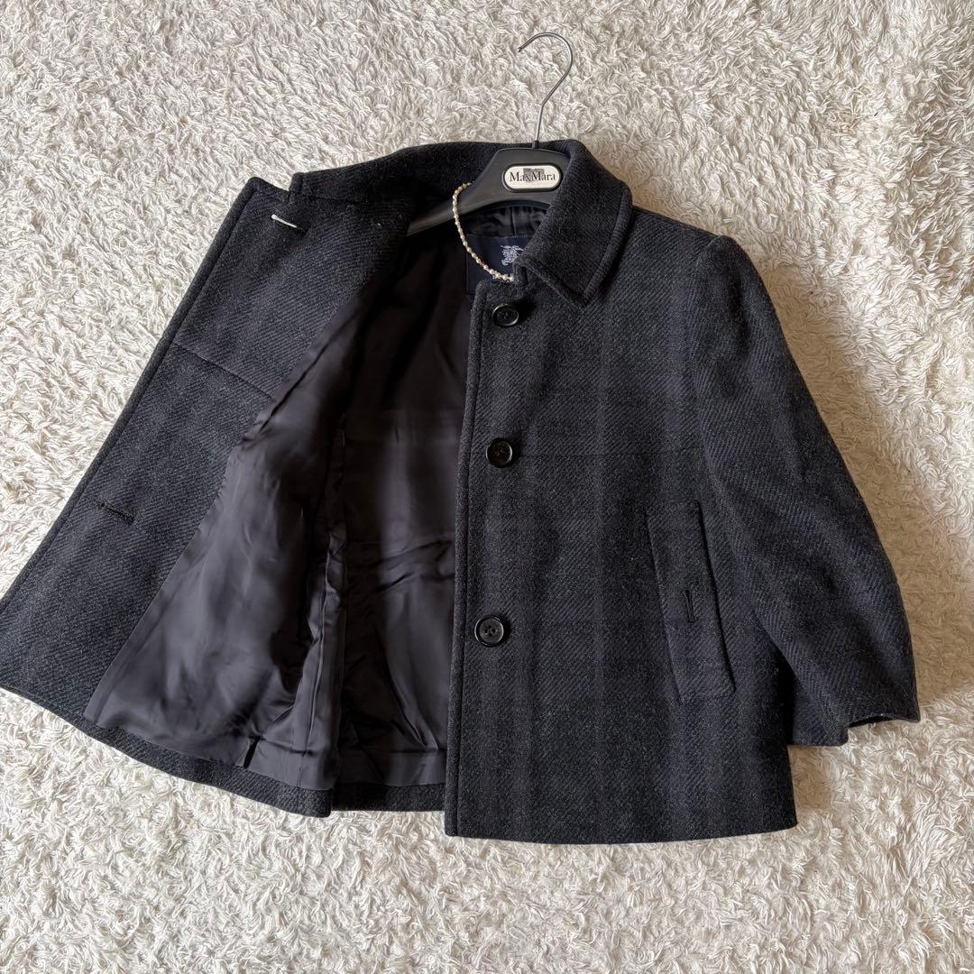 美品✨バーバリーロンドン ポンチョ風ショートコート ノバチェック