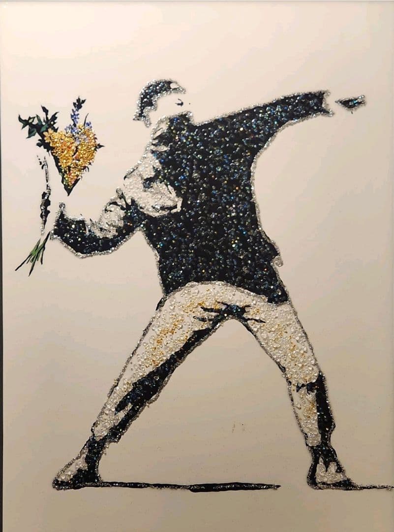 1 バンクシー 愛は空中に 60×80