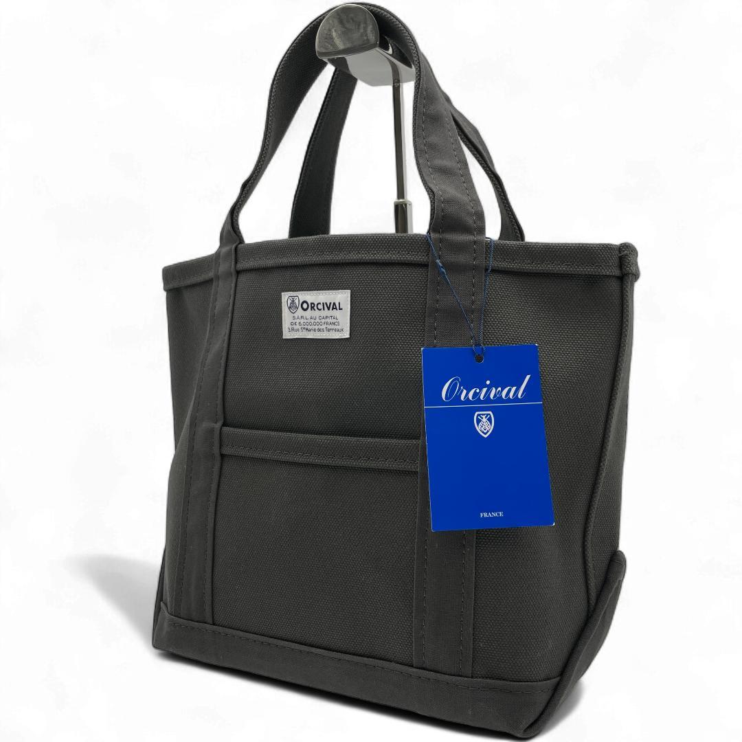 美品 ORCIVAL トートバッグ キャンバス ブラック タグ付き Sサイズ オーシバル ORCIVAL オーシバル トートバッグ レディース キャンバス