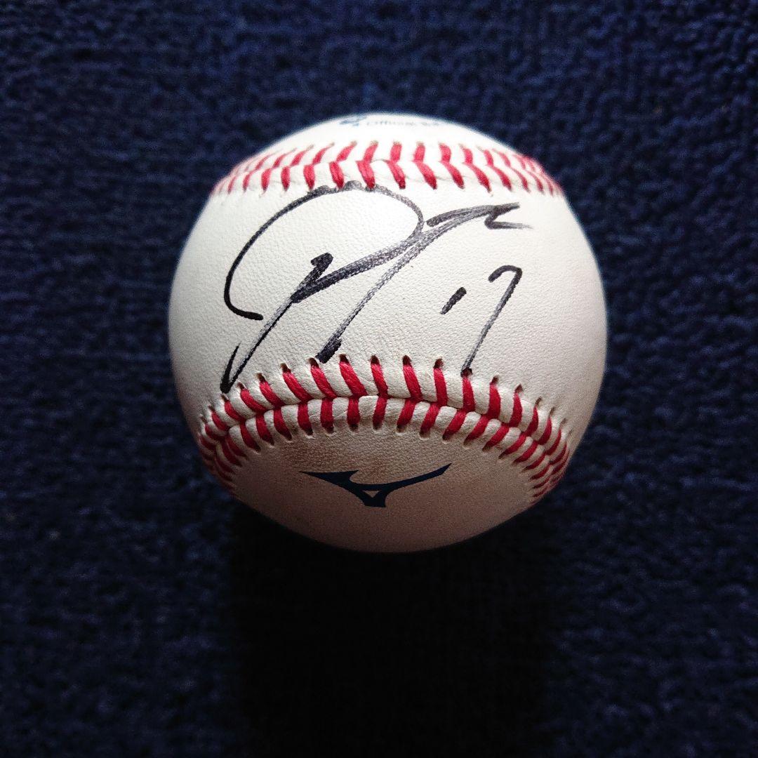 Mizuno NPB公式球 サイン入り千葉ロッテ時代佐々木ろうき直筆サイン