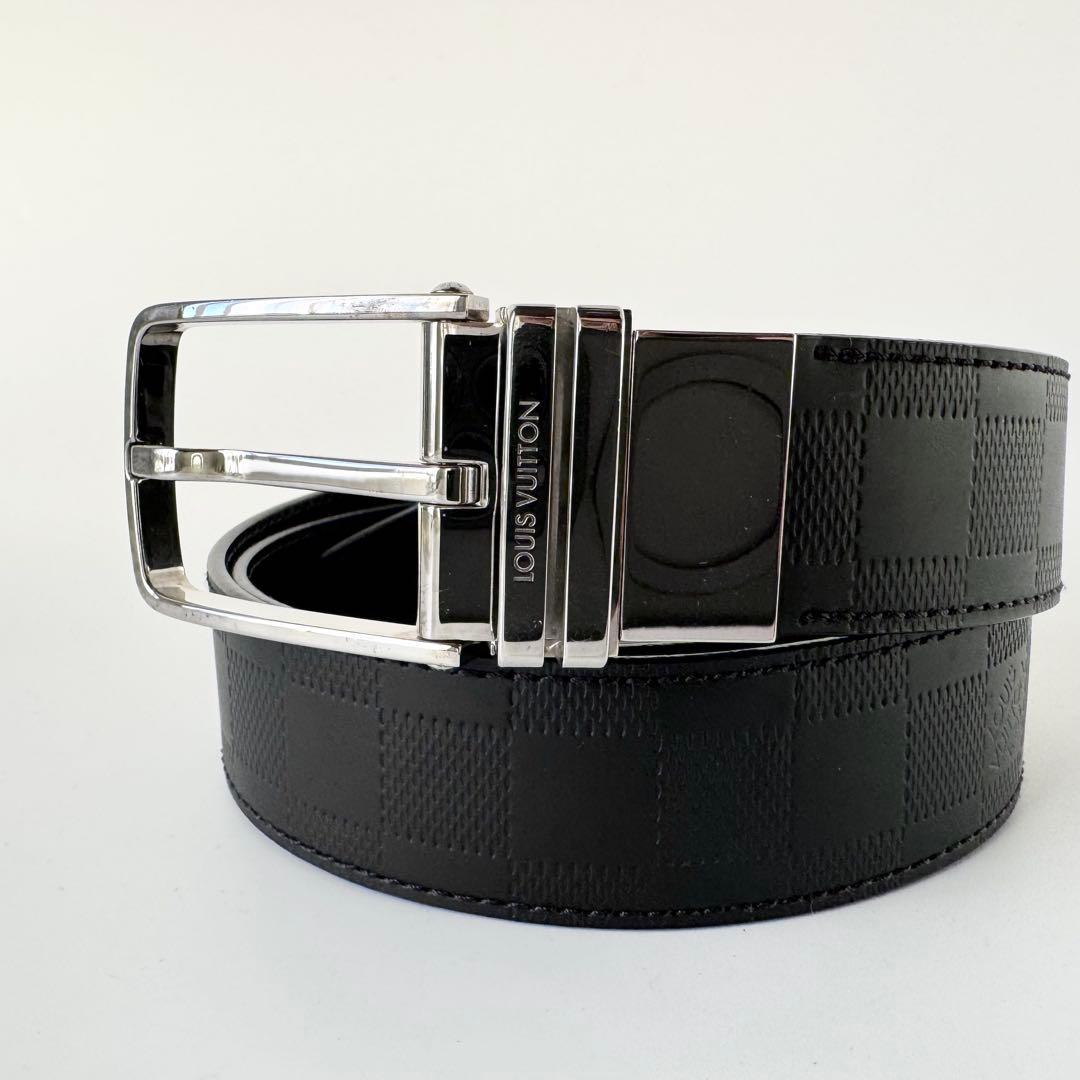 【極美品】ルイヴィトン サンチュール ダミエアンフィニ レザー ブラック