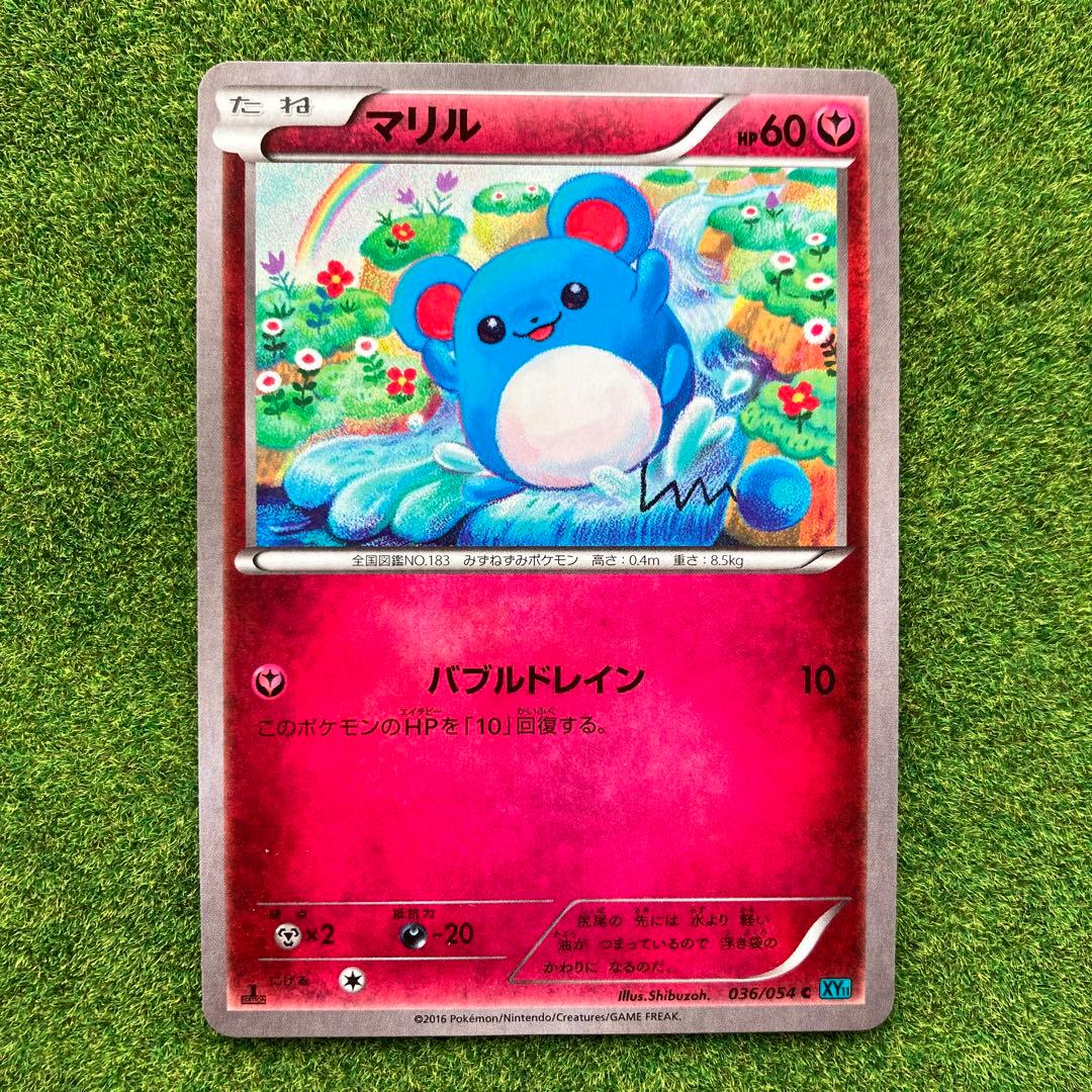 ポケモンカード マリル フェアリータイプ 全国図鑑182 - メルカリ