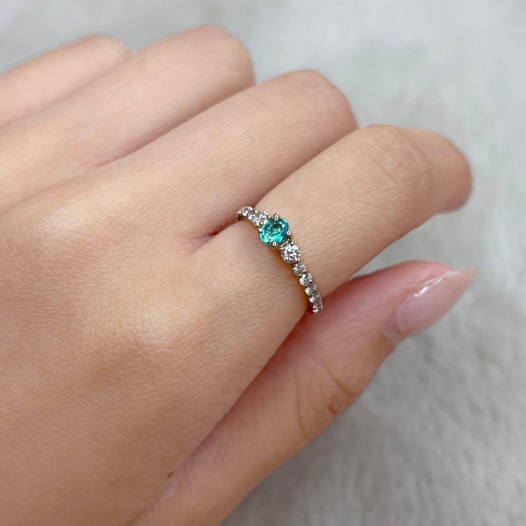 専用です】天然パライバトルマリン ダイヤ計0.593ct 中宝研ブラジル産