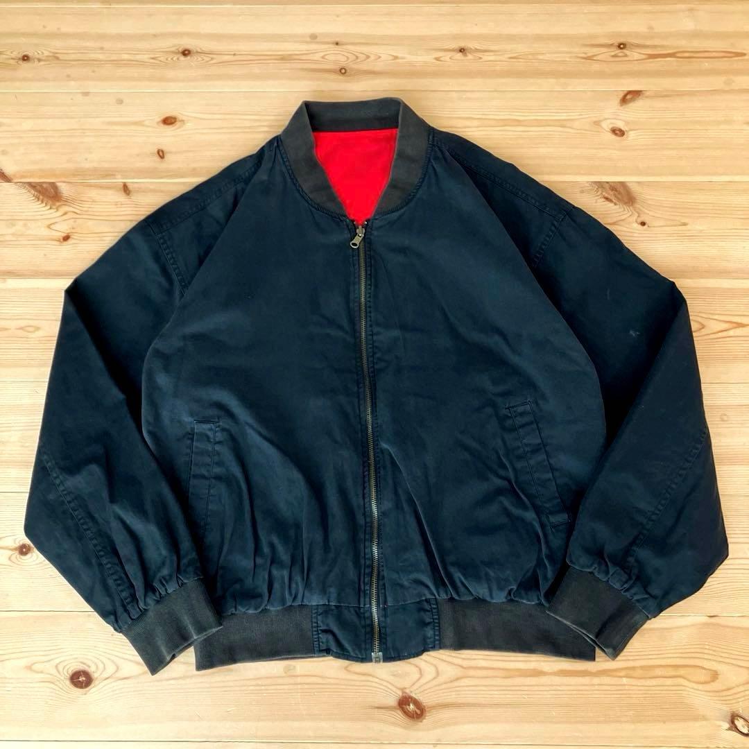 90年代 Marlboro マルボロ リバーシブル ブルゾン MA1 黒 短丈 - メルカリ