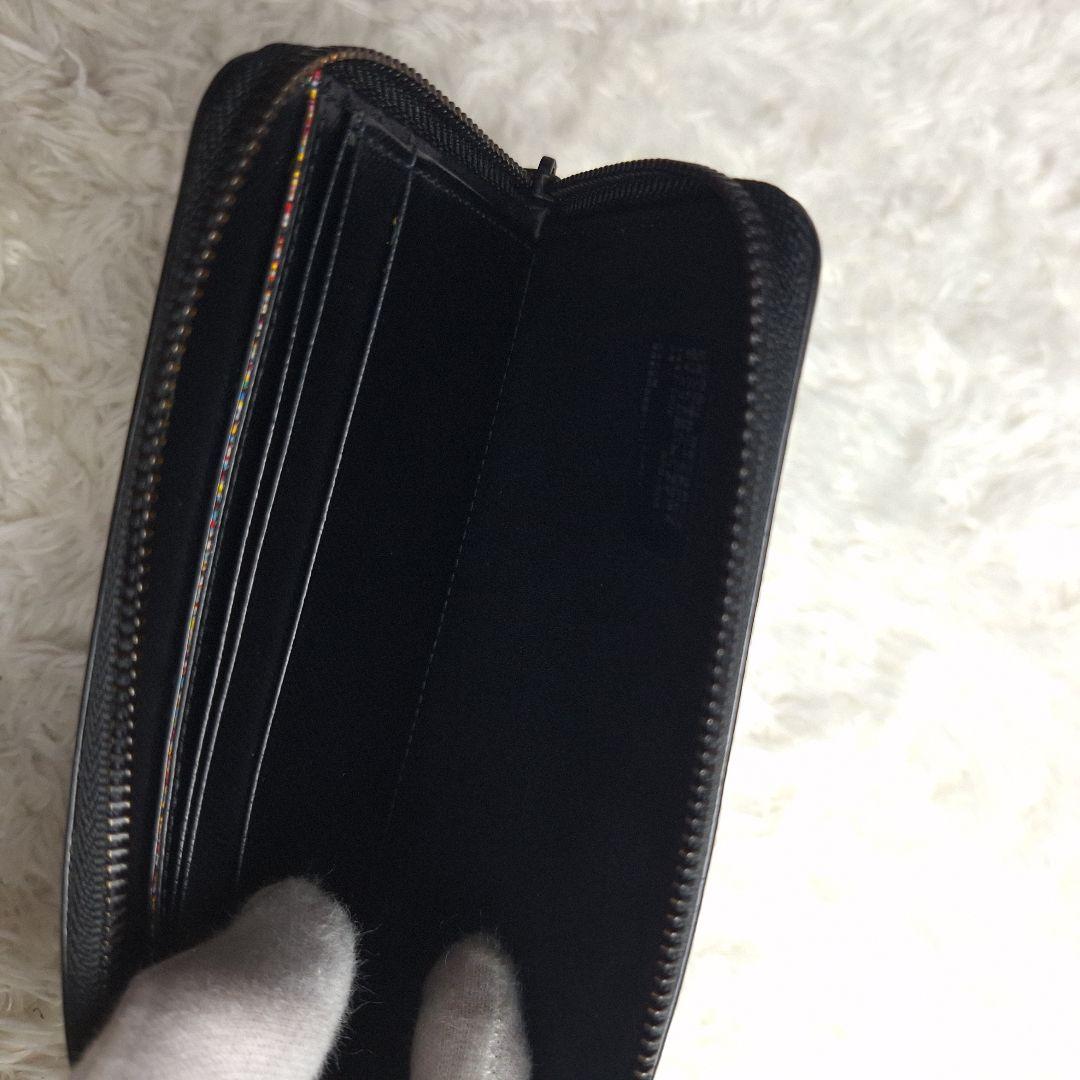 極美品✨近年 ポールスミス L字ファスナー 長財布 チェッカーエンボス