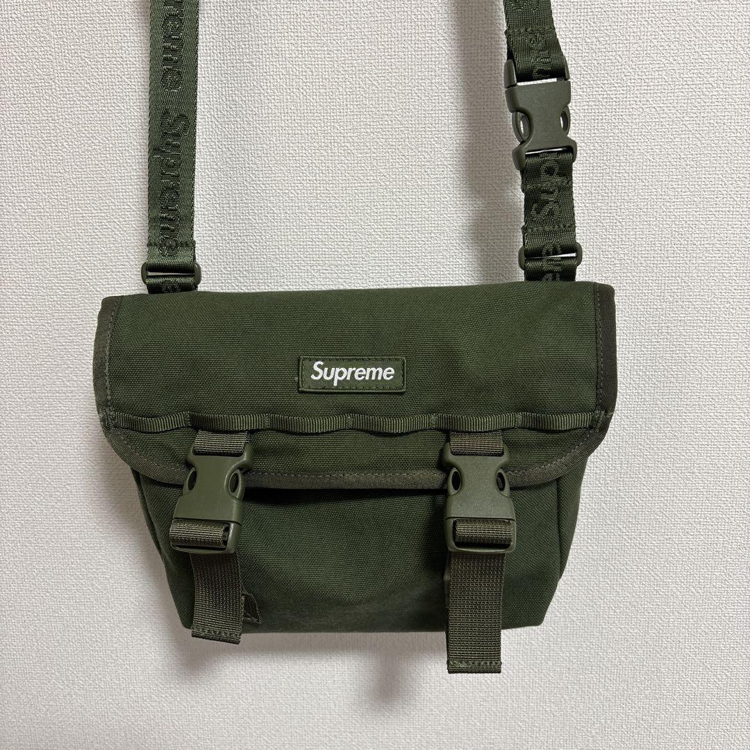 supreme ミニメッセンジャーバッグ オリーブ　ショルダーバッグ