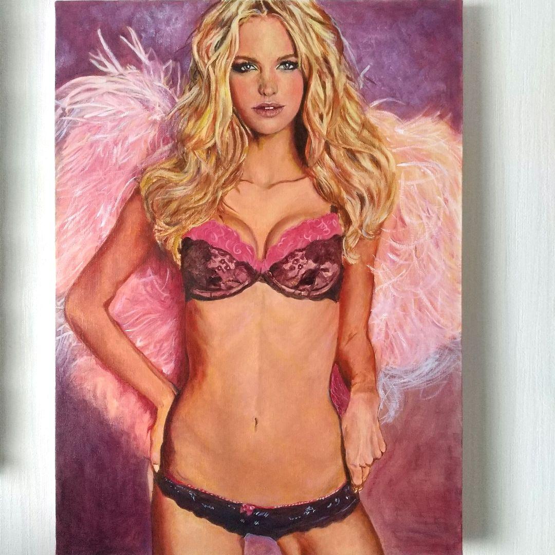 女性の肖像 油彩画 20号 P20 油絵 人物画#3