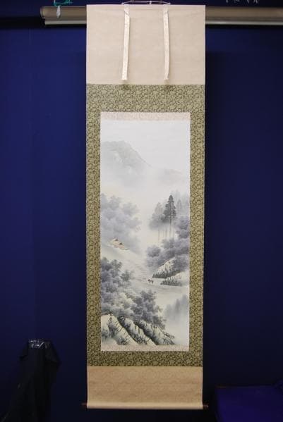 真作/繁華/山水馬子図/布袋屋掛軸HB-522 - メルカリ