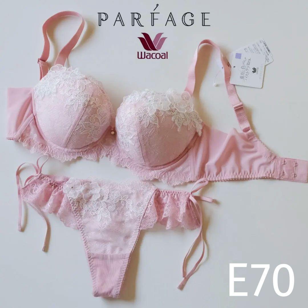 パルファージュ39S♪ブラE70&ショーツM ひも ワコール新品