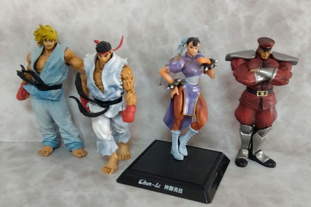 台座無　超造形魂 ストリートファイターIV　リュウ　ケン　春麗　ベガ　フィギュア