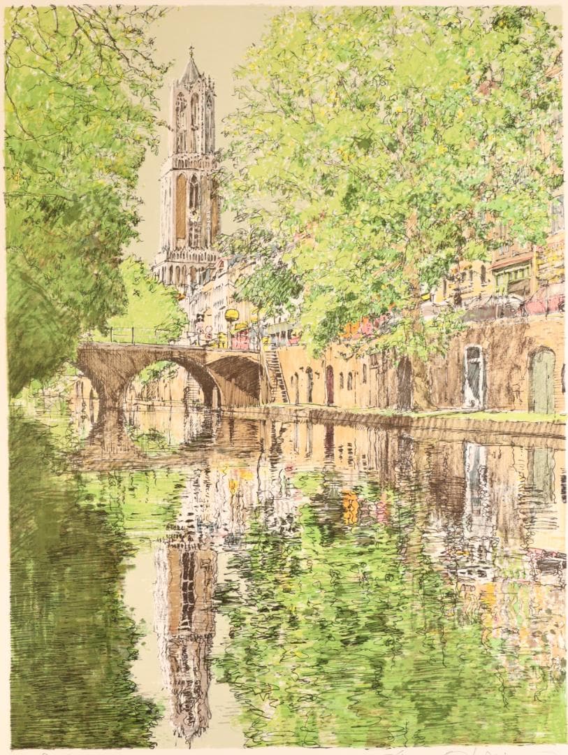 BK288 小田切訓 「 初夏のユトレヒト 」 218/300 リトグラフ - メルカリ