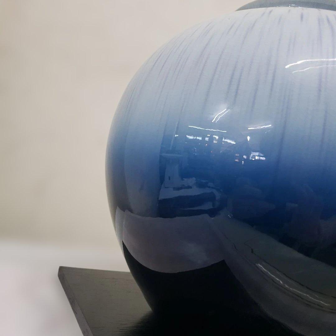 蔵出し特価 作家物九谷焼 花瓶 グラデーション 陶器直径27口径12高