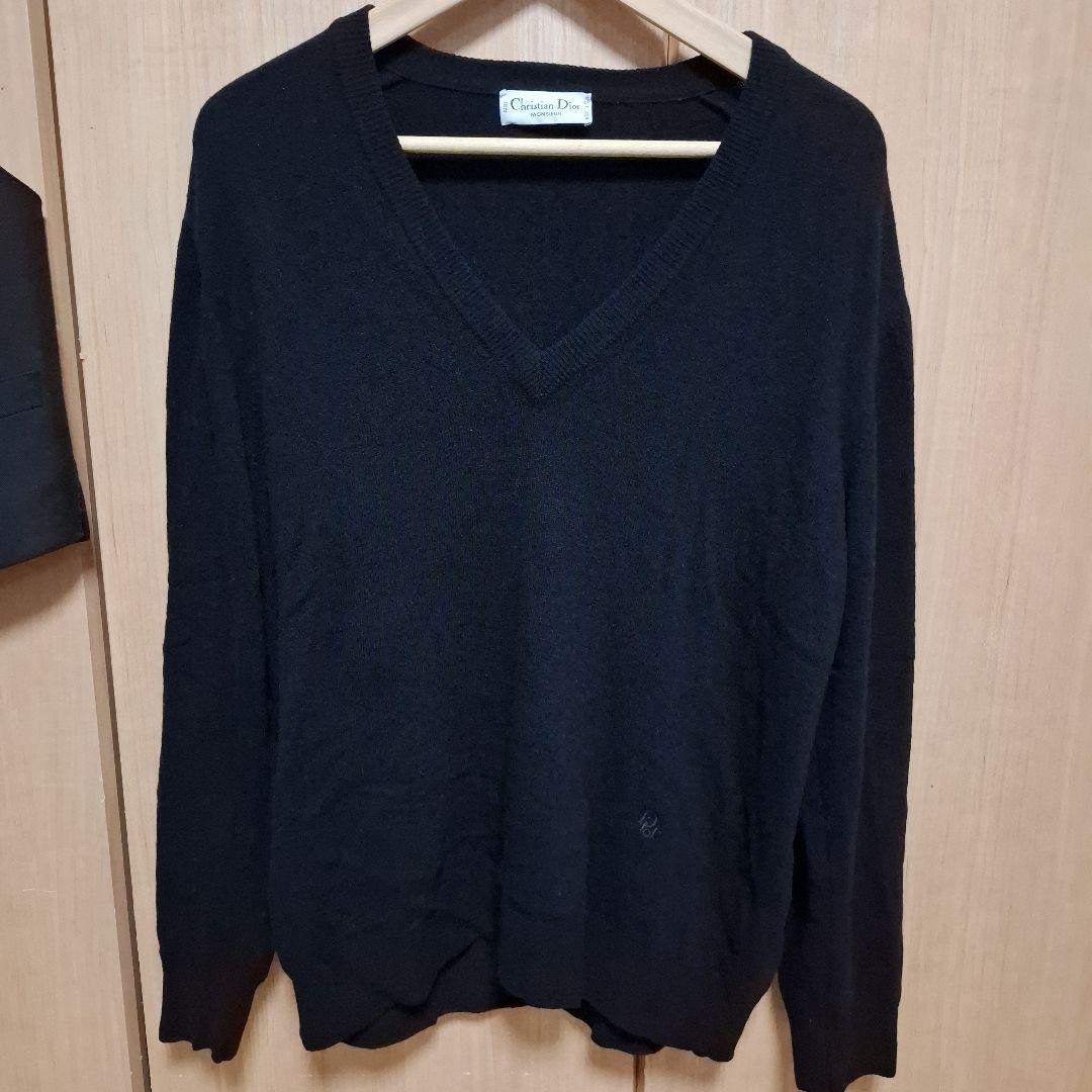 【美品】　クリスチャンディオール　ニット　セーター　ブラック　イタリア製　M