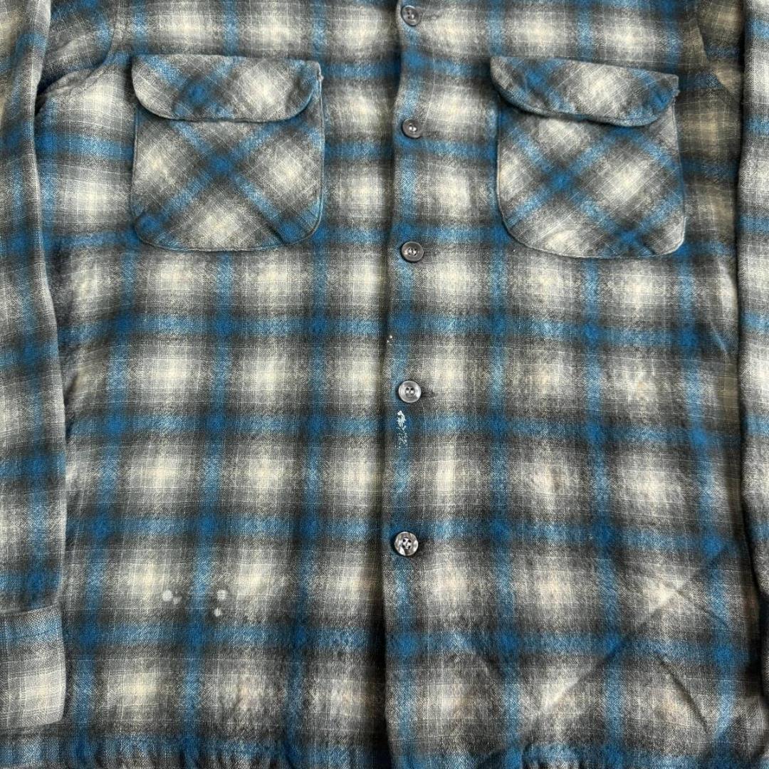 50's Pendleton ボードシャツ 開襟 ウールシャツ Mサイズ - メルカリ