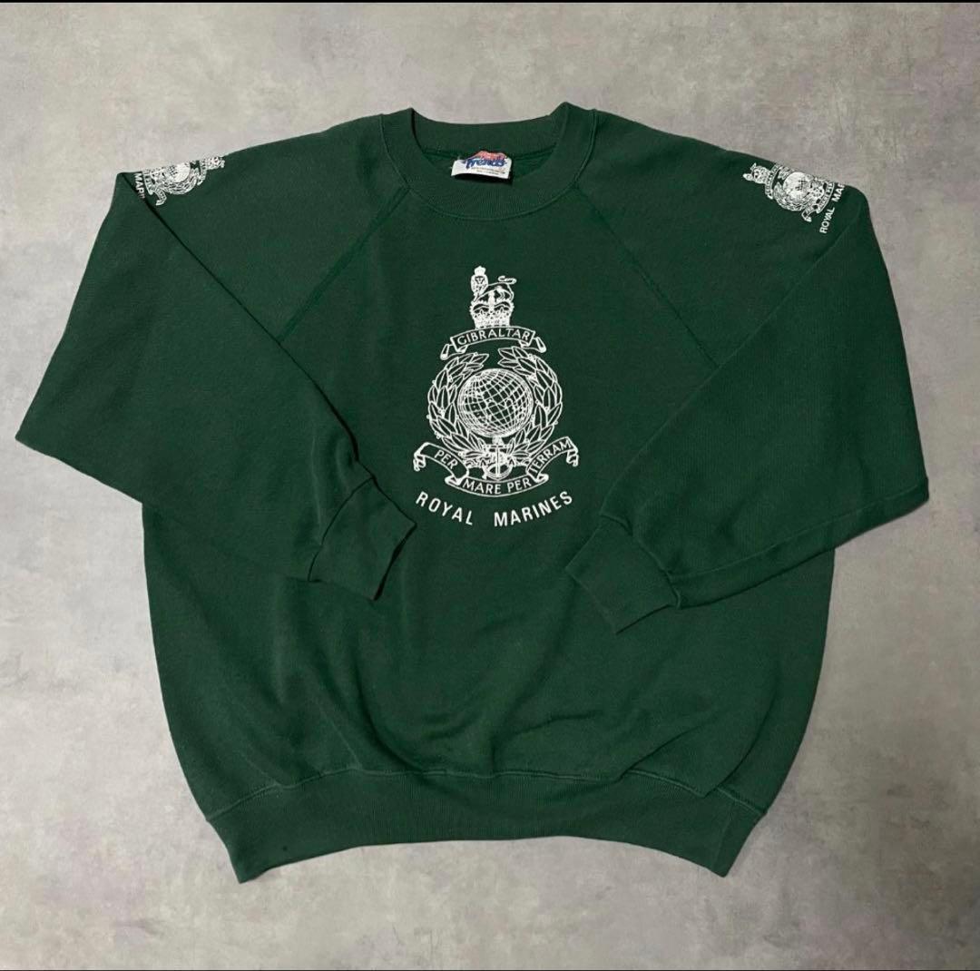 激レア実物◻︎イギリス軍 海兵隊 部隊スウェット トレーナー ラグラン M〜L