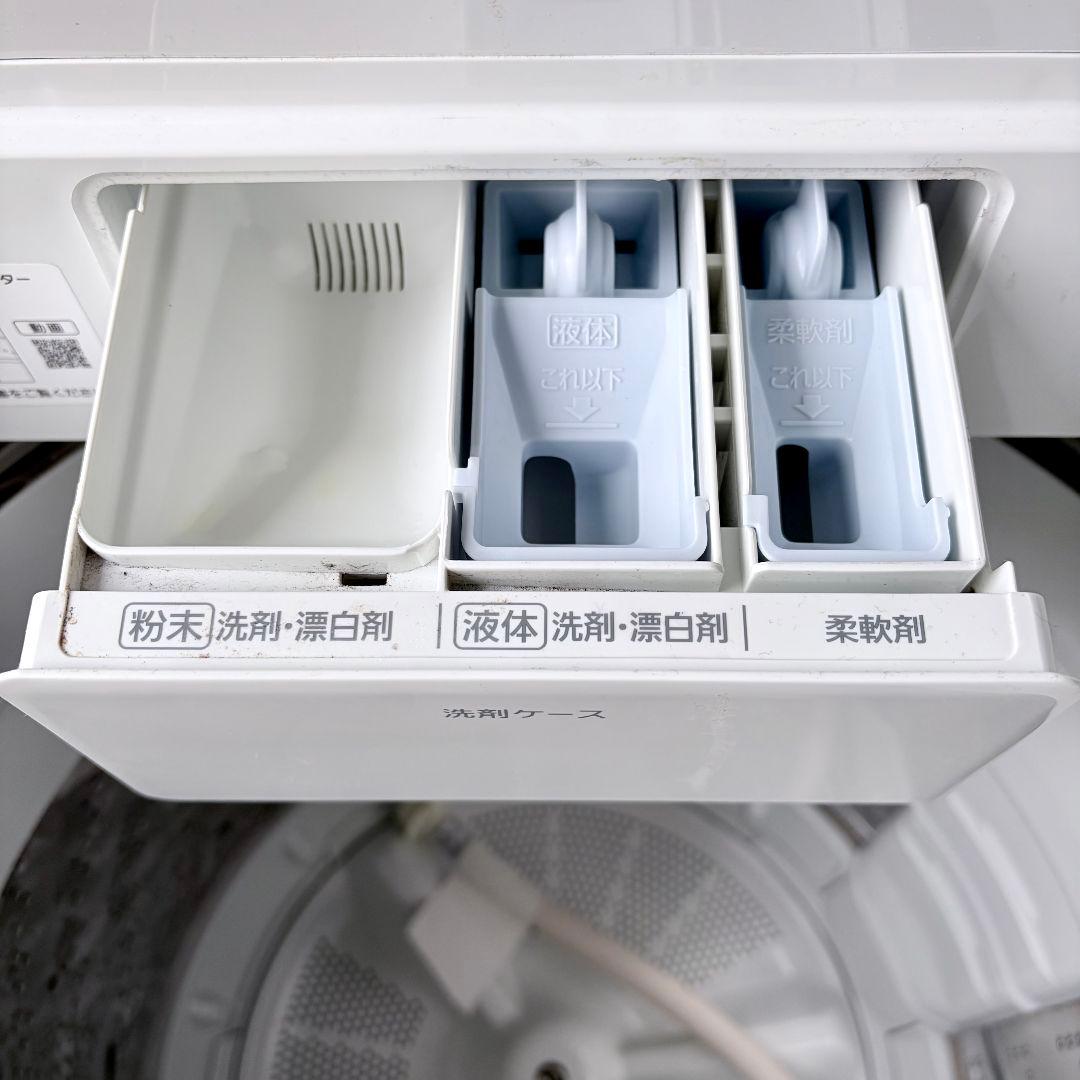 配送設置無料！純正Panasonicホワイトおしゃれ大容量洗濯機！完動超美