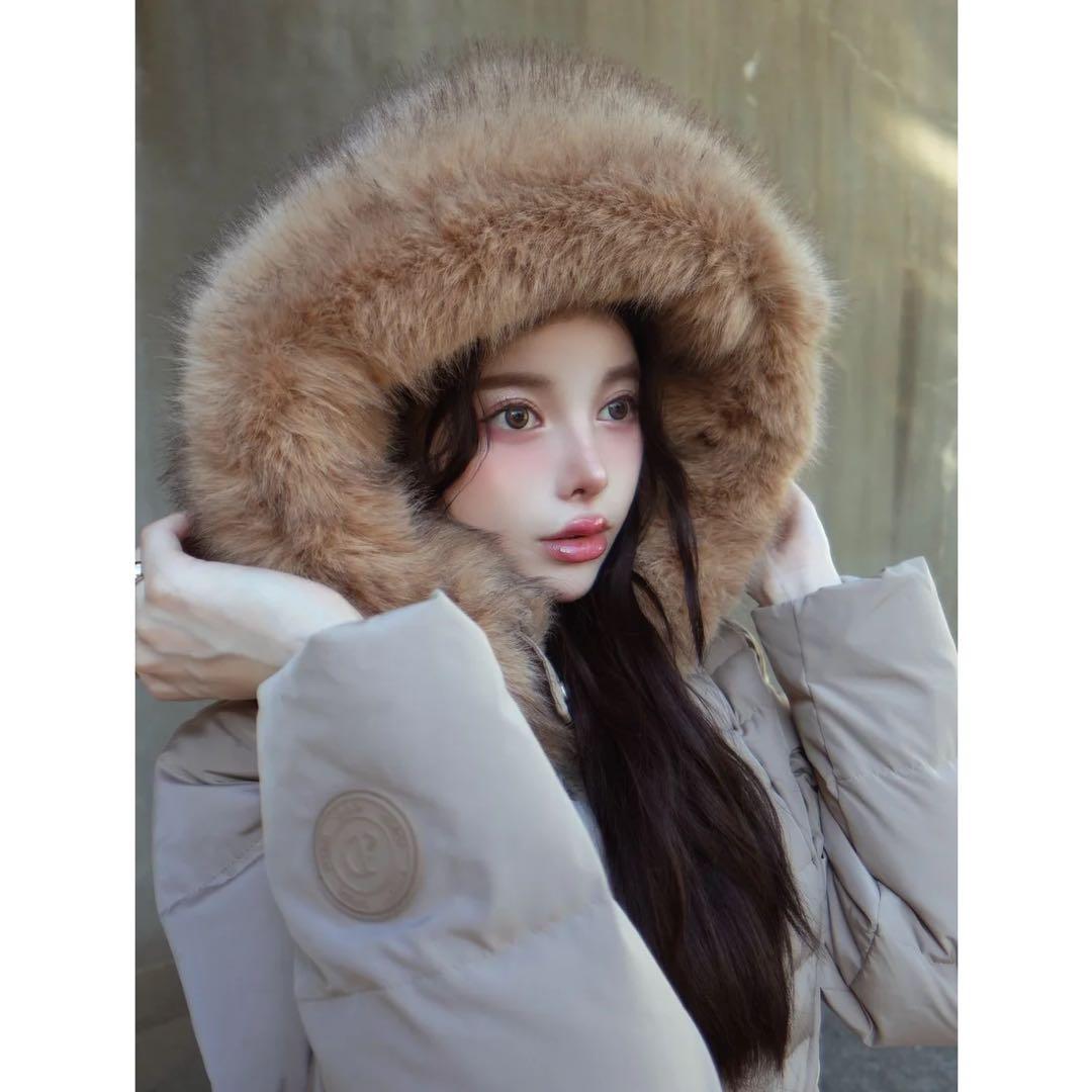 新品タグ付き ダーリッチ Darich レディミディダウンコート M ベージュ