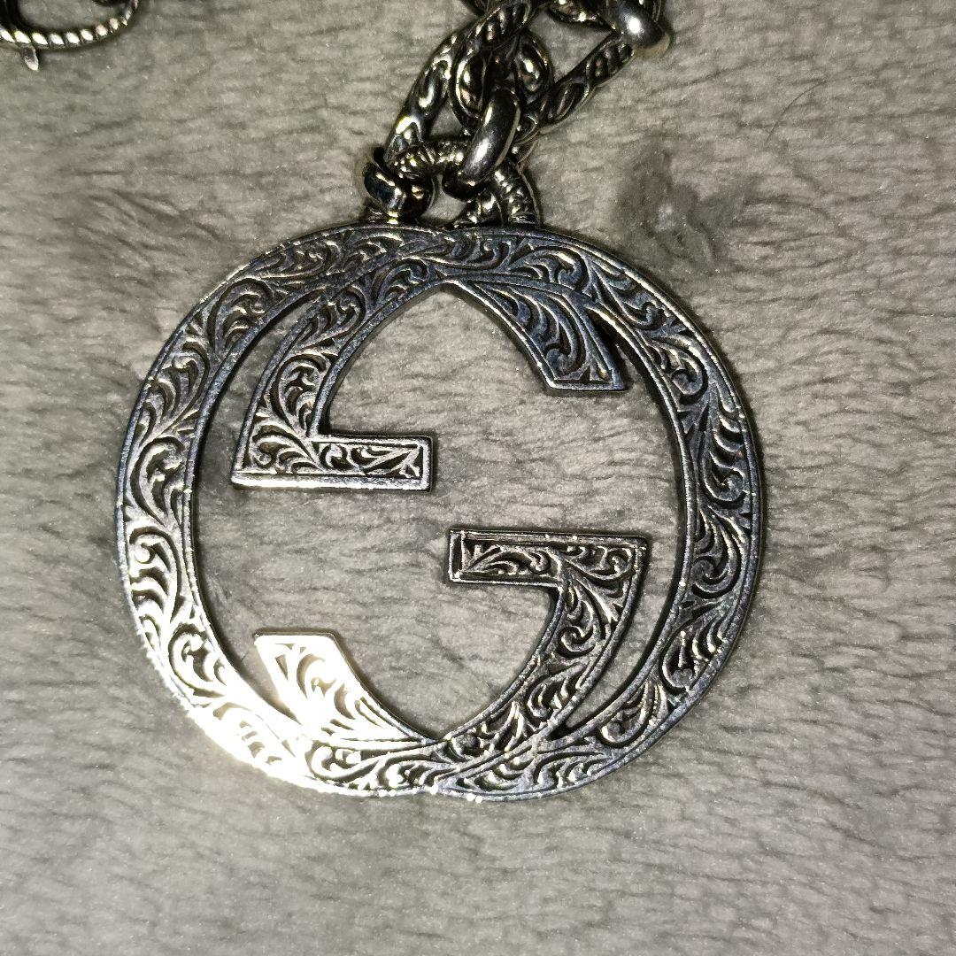 希少】GUCCI ダブルロッキングG BIGネックレス90cm グッチ