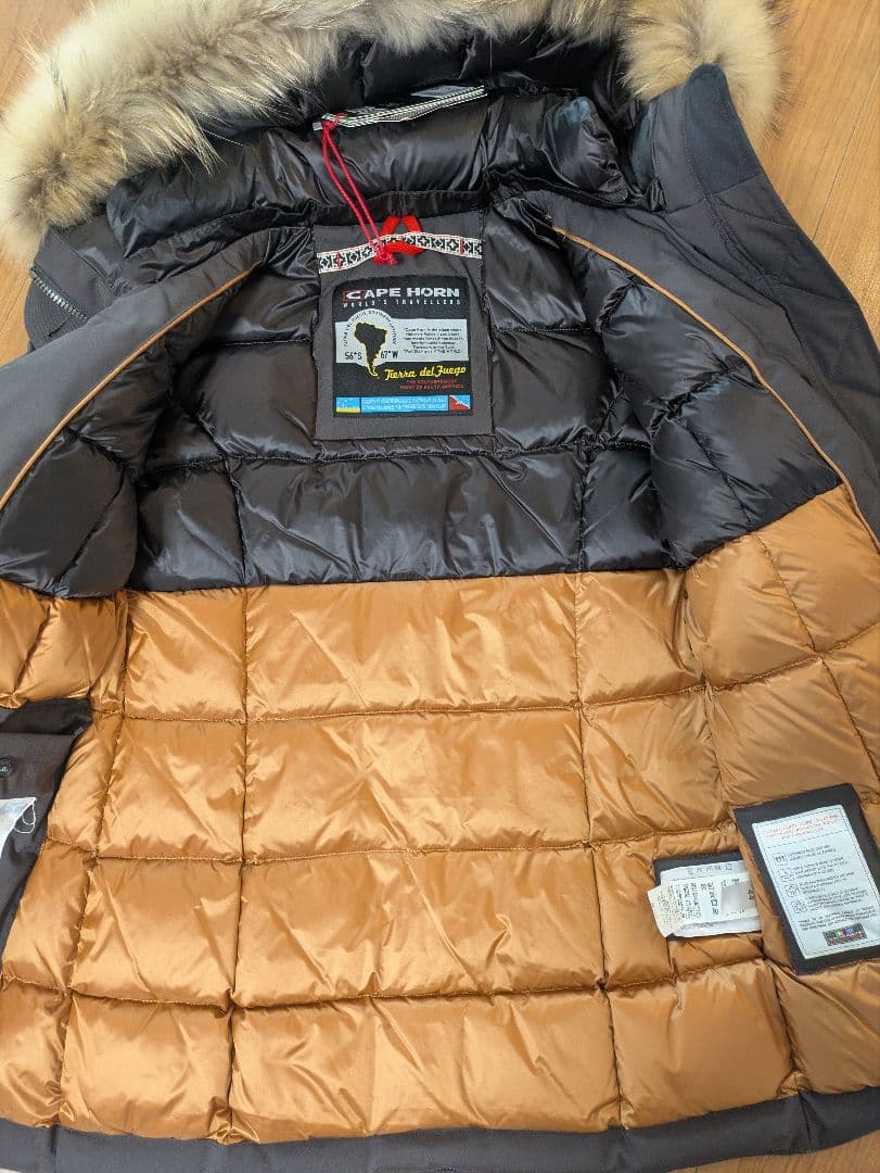 極美品 ケープホーン CAPEHORN ダウンジャケット ブラウン 44サイズ