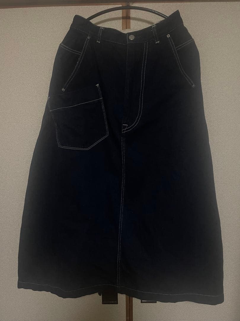 ミナペルホネンデニムスカート34裾上げ処理済