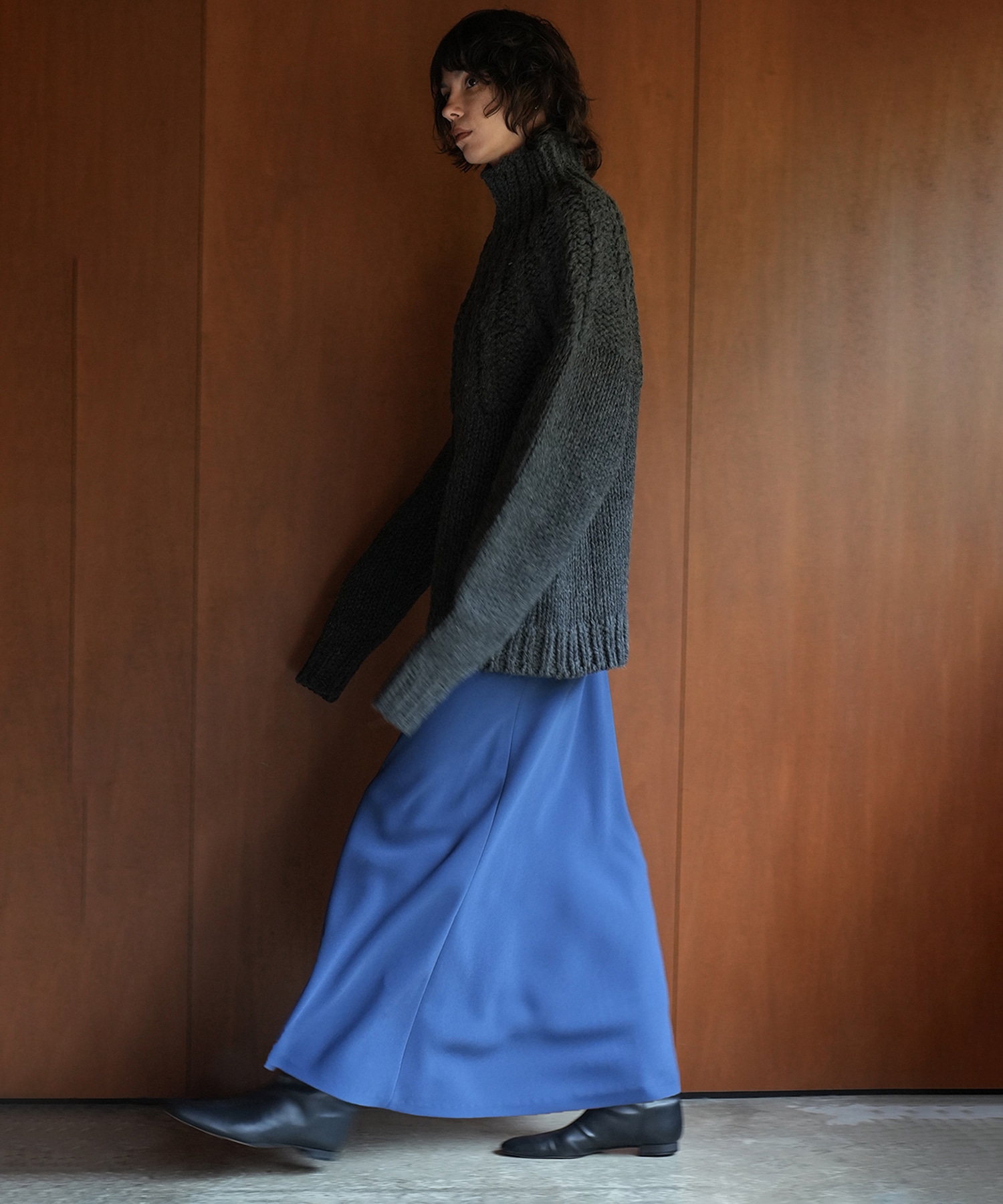 CHUNKY CABLE HAND KNIT TOPS(1 GREY): CLANE: WOMENS｜ STUDIOUS